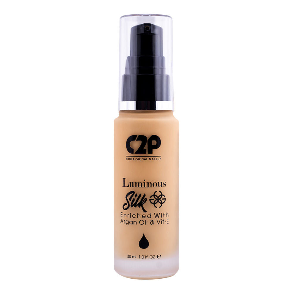 C2p Pro Luminous Silk High Coverage Liquid Foundation For Face Makeup