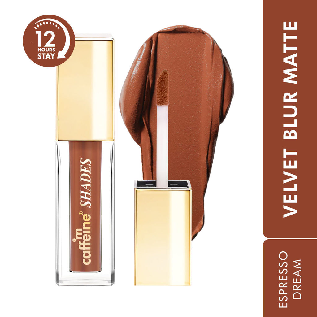 MCaffeine Shades Velvet Blur Matte Liquid Lipstick 12 Hrs Stay & Lightweight