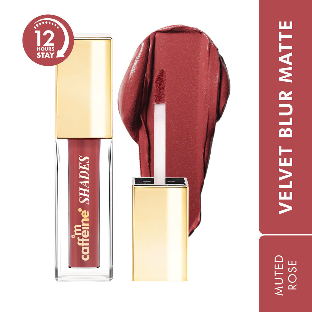 MCaffeine Shades Velvet Blur Matte Liquid Lipstick 12 Hrs Stay & Lightweight