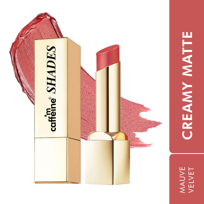 MCaffeine Shades Creamy Matte Kiss Bullet Lipstick Moisturizing, Lightweight