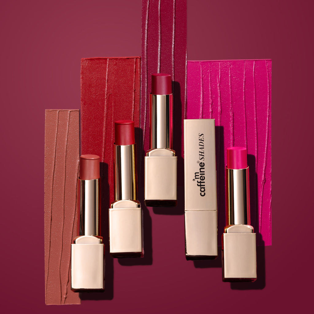 MCaffeine Shades Creamy Matte Kiss Bullet Lipstick Moisturizing, Lightweight