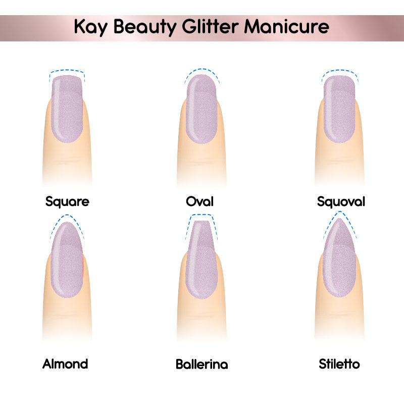 Kay Beauty Nail Nourish Glitter Pastel Nail Enamel Polish