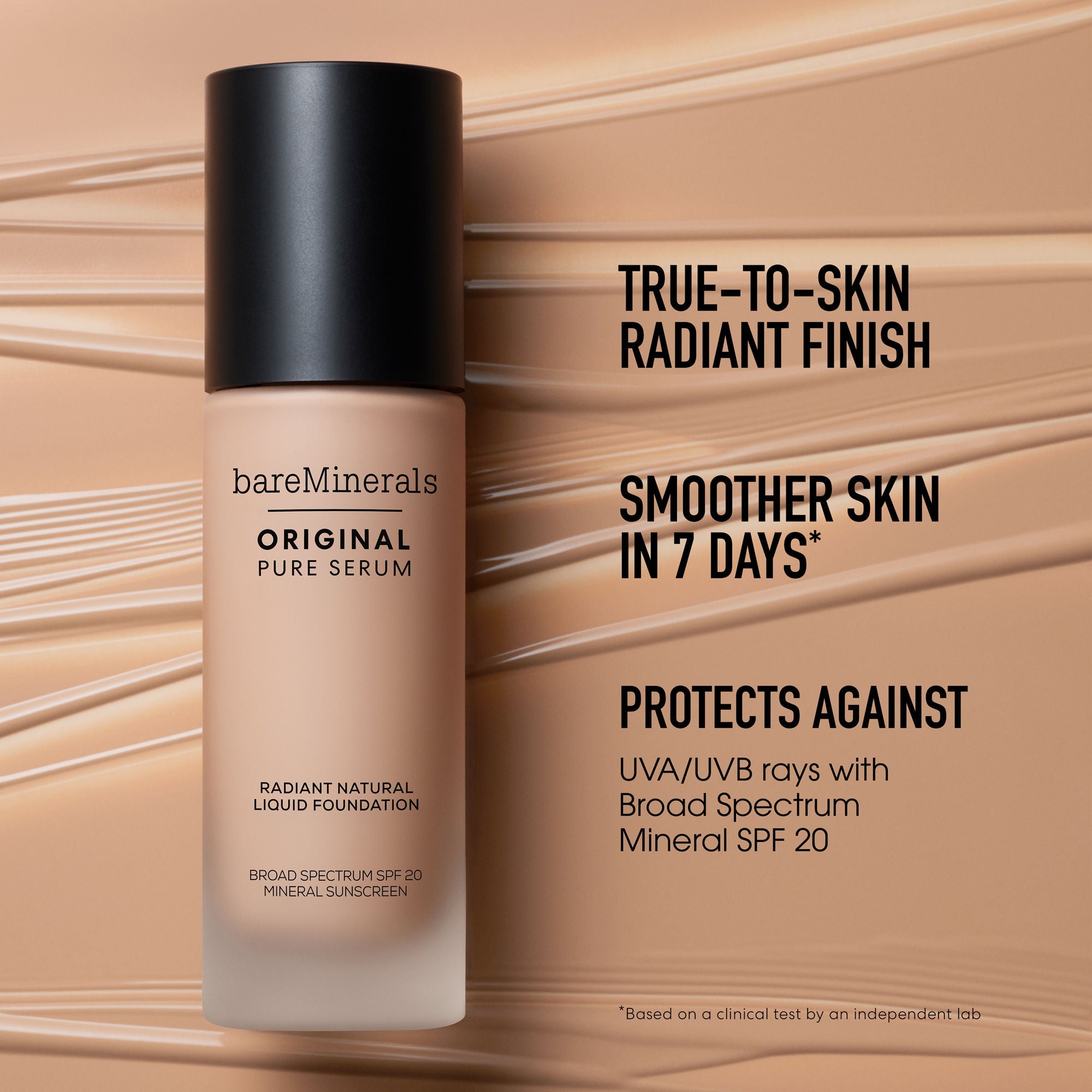 bareMinerals ORIGINAL Pure Serum Radiant Natural Liquid Foundation Mineral SPF 20