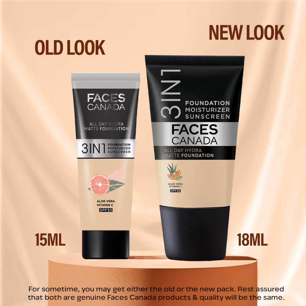 Faces Canada All Day Hydra Matte Mini - 3 In 1 Foundation + Moisturizer + SPF 30