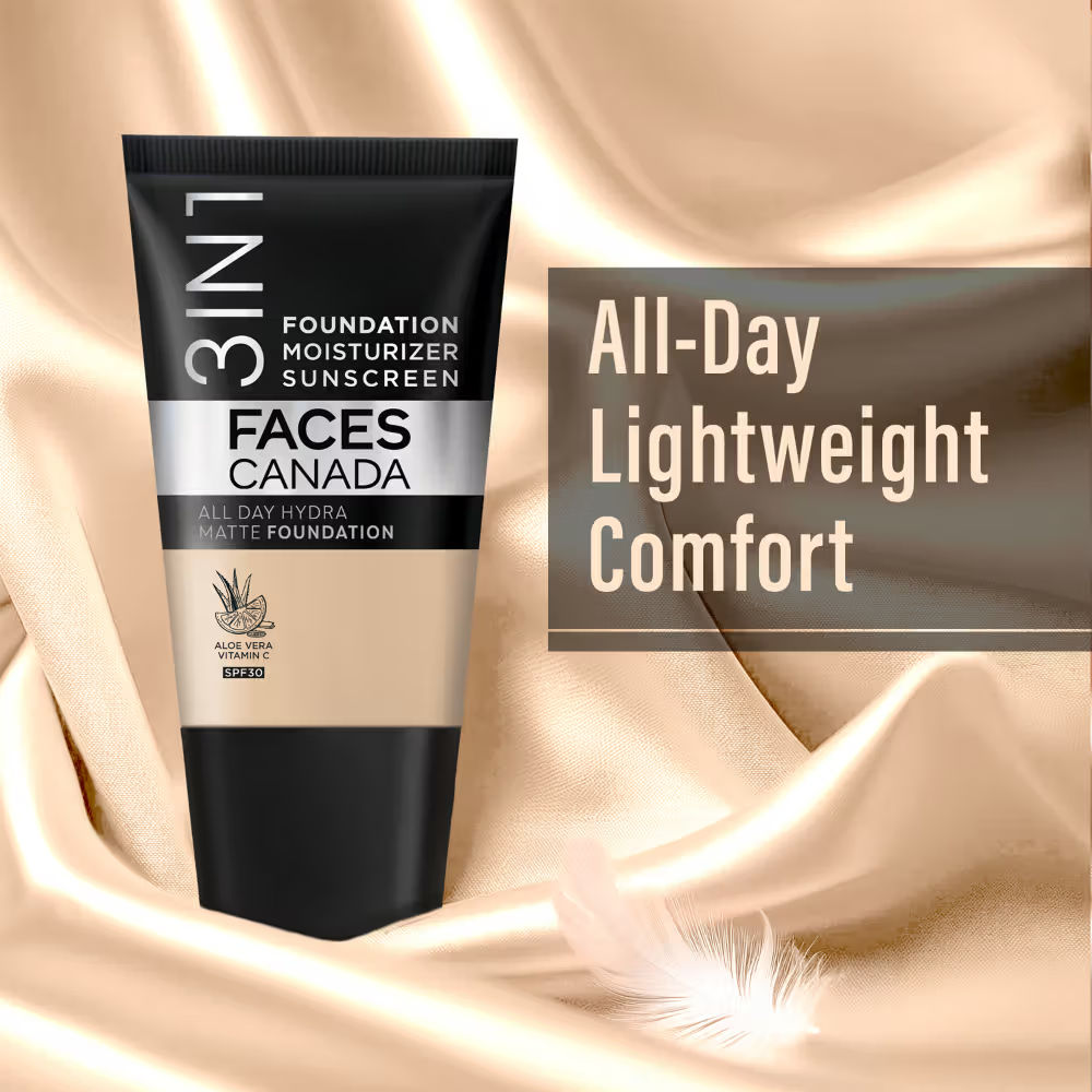 Faces Canada All Day Hydra Matte Mini - 3 In 1 Foundation + Moisturizer + SPF 30