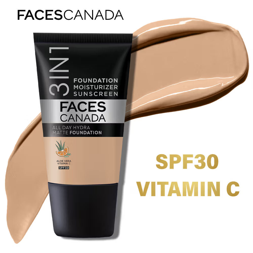 Faces Canada All Day Hydra Matte Mini - 3 In 1 Foundation + Moisturizer + SPF 30