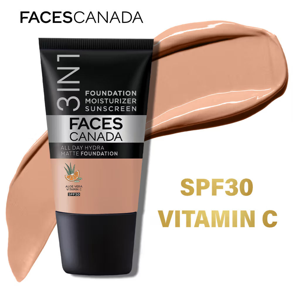 Faces Canada All Day Hydra Matte Mini - 3 In 1 Foundation + Moisturizer + SPF 30