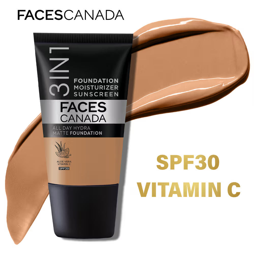 Faces Canada All Day Hydra Matte Mini - 3 In 1 Foundation + Moisturizer + SPF 30