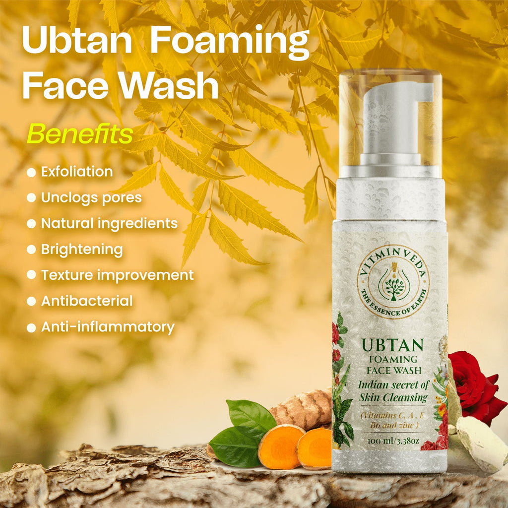 VITMINVEDA Natural Ubtan Foaming Face Wash