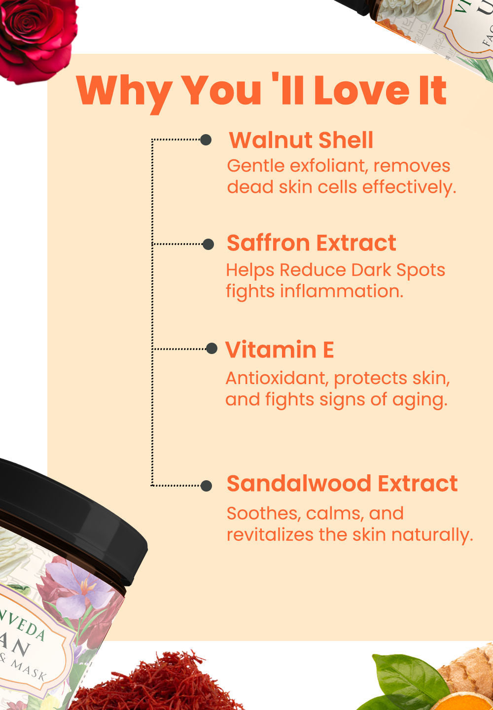 VITMINVEDA Ubtan Face Pack Scrub & Mask