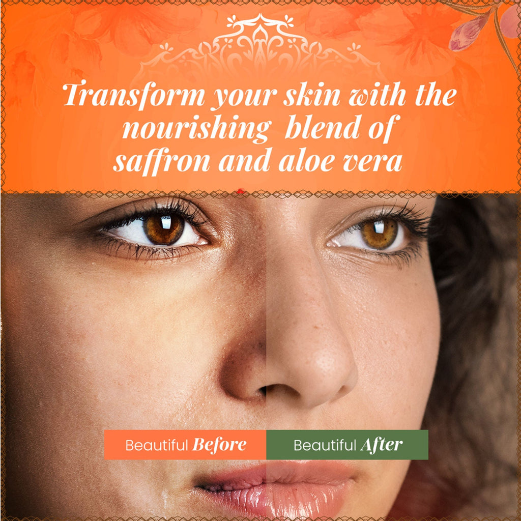 VITMINVEDA Pure Natural Aloe Vera Gel With Saffron