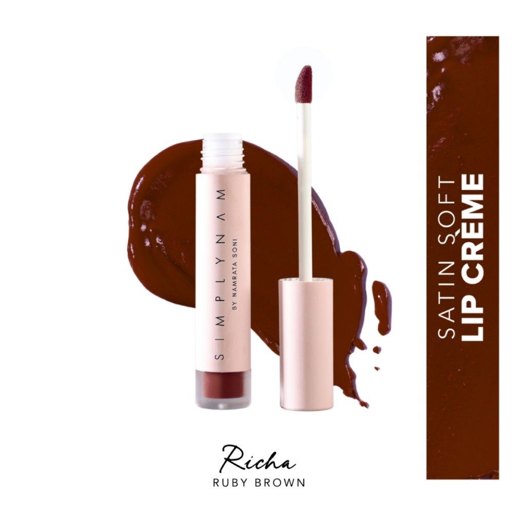 Simply Nam Satin Soft Lip Creme, Hydrating, Botanical Colour for Everyday Lips