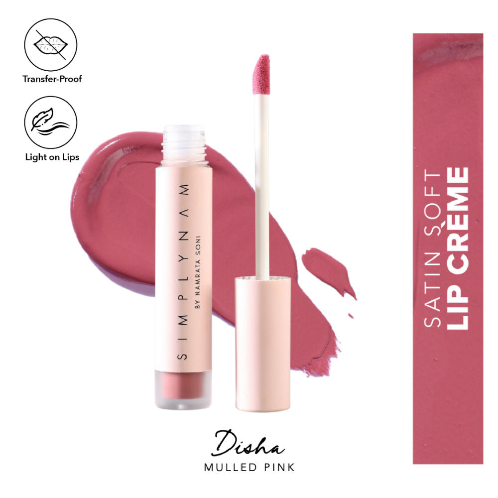 Simply Nam Satin Soft Lip Creme, Hydrating, Botanical Colour for Everyday Lips