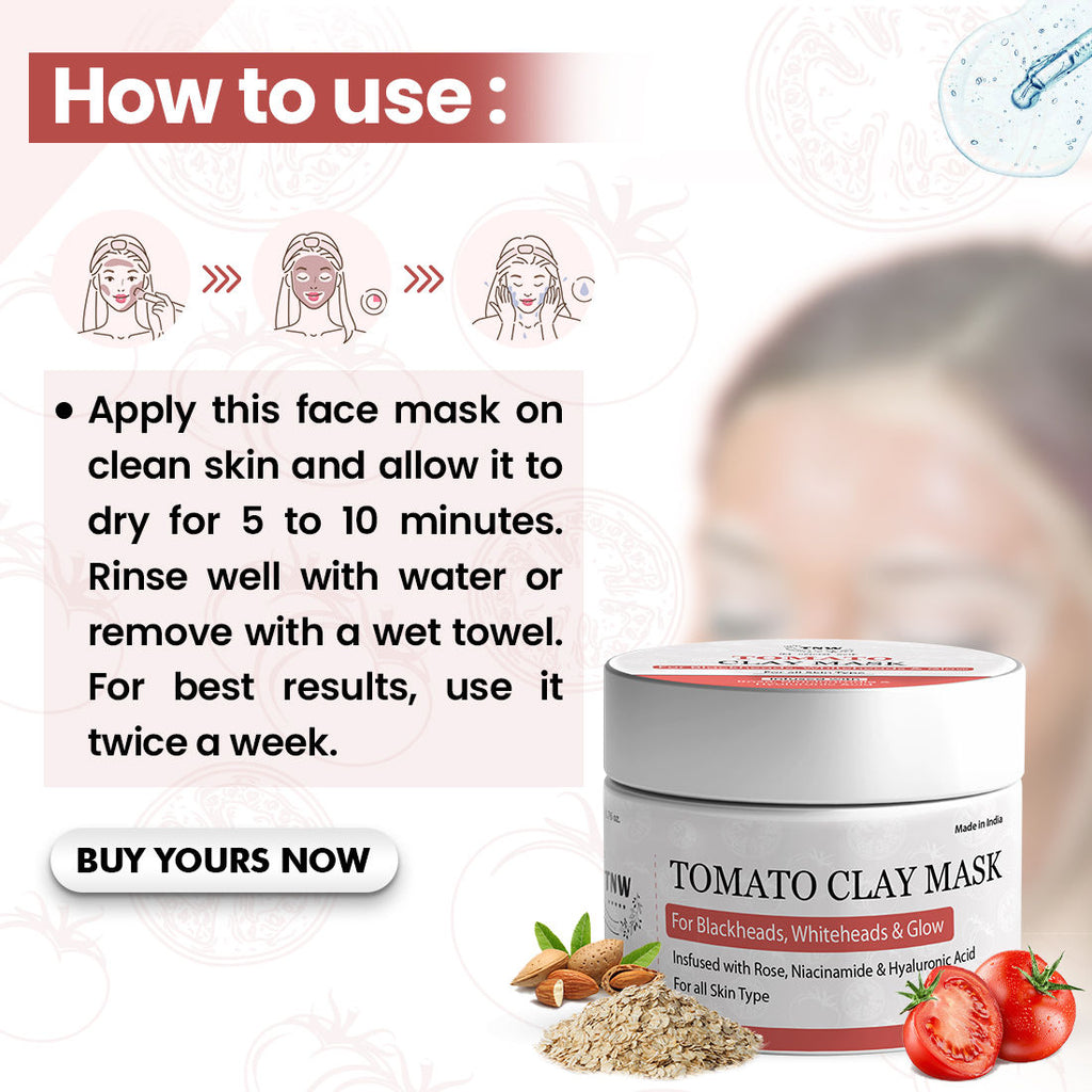 TNW The Natural Wash Tomato Clay Face Mask For Glowing Skin