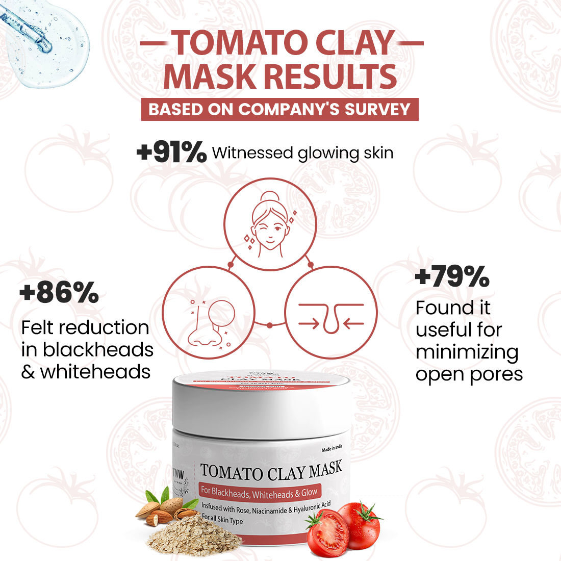 TNW The Natural Wash Tomato Clay Face Mask For Glowing Skin