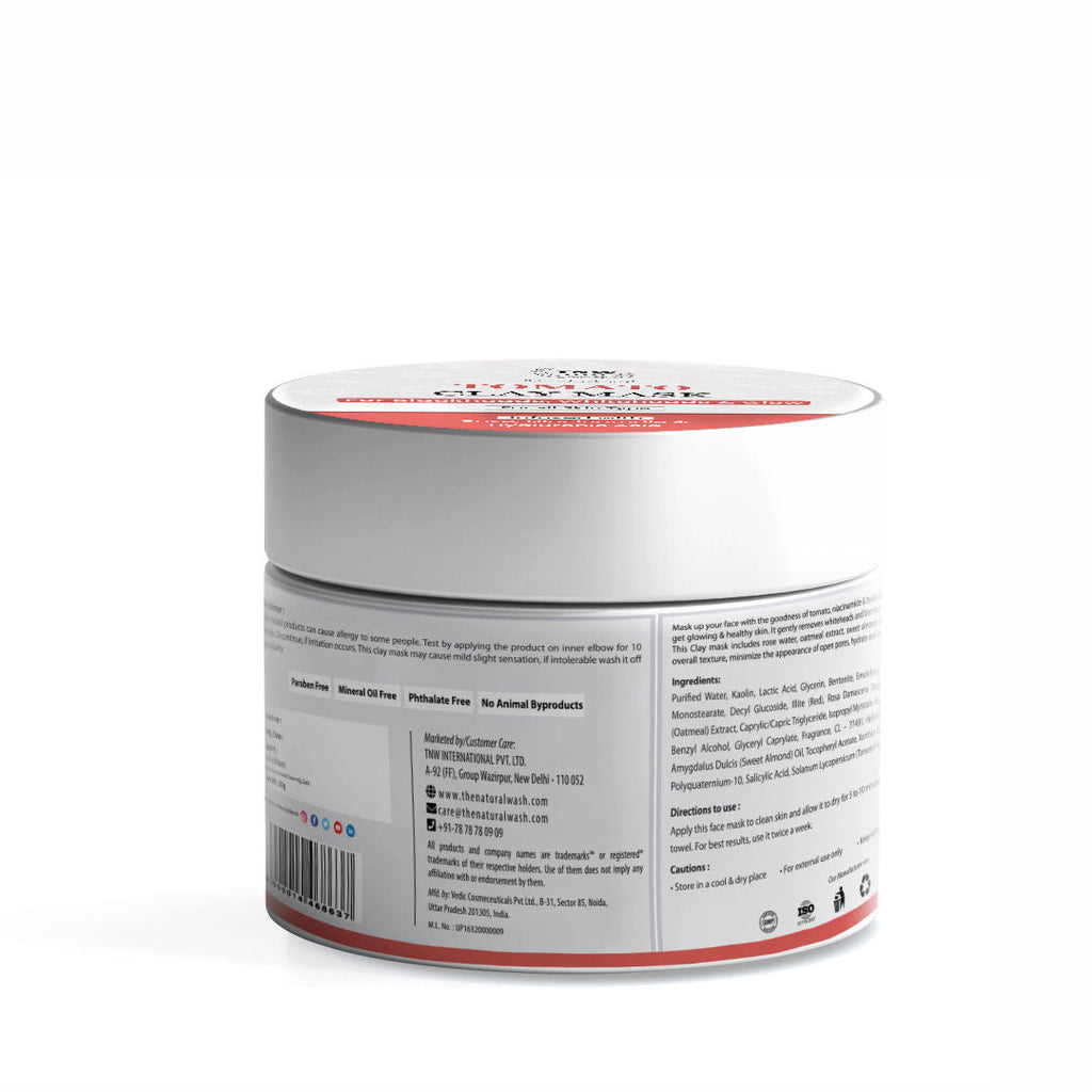TNW The Natural Wash Tomato Clay Face Mask For Glowing Skin