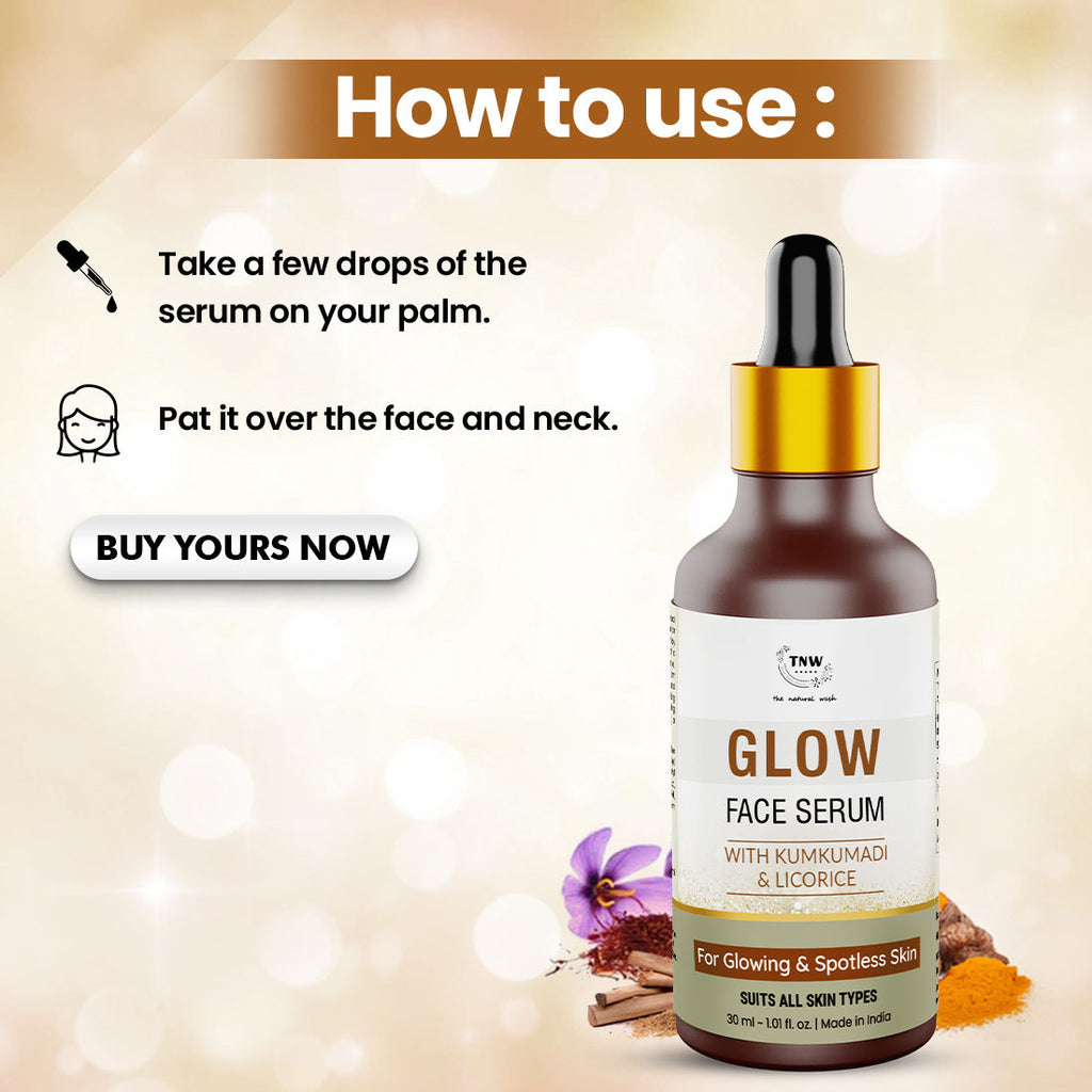 TNW The Natural Wash Kumkumadi & Licorice Glow Face Serum for Glowing & Spotless Skin