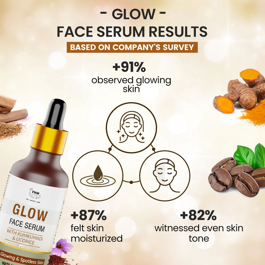 TNW The Natural Wash Kumkumadi & Licorice Glow Face Serum for Glowing & Spotless Skin
