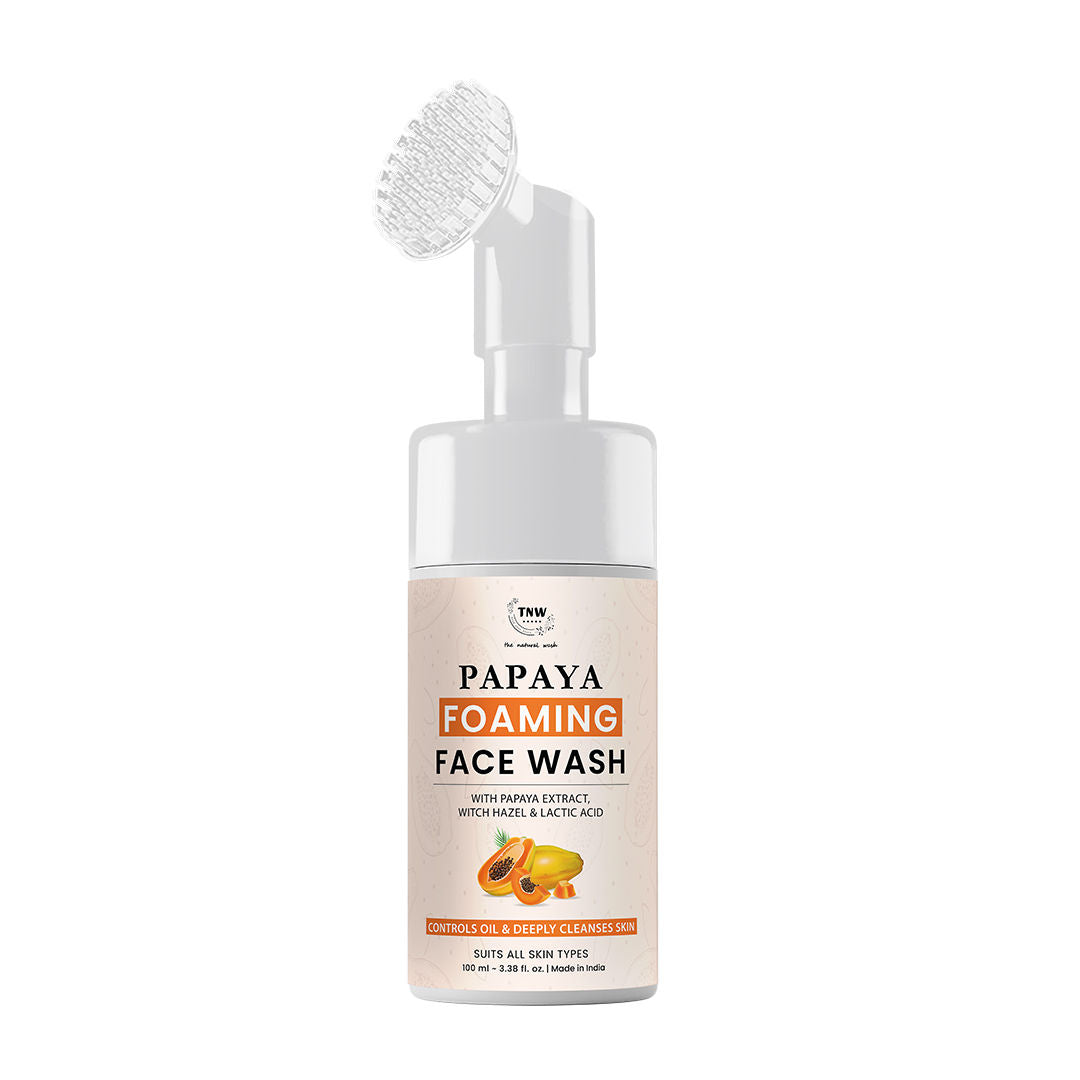 TNW The Natural Wash Papaya Foaming Face Wash for Oil Control with Witch Hazel & Lactic Acid