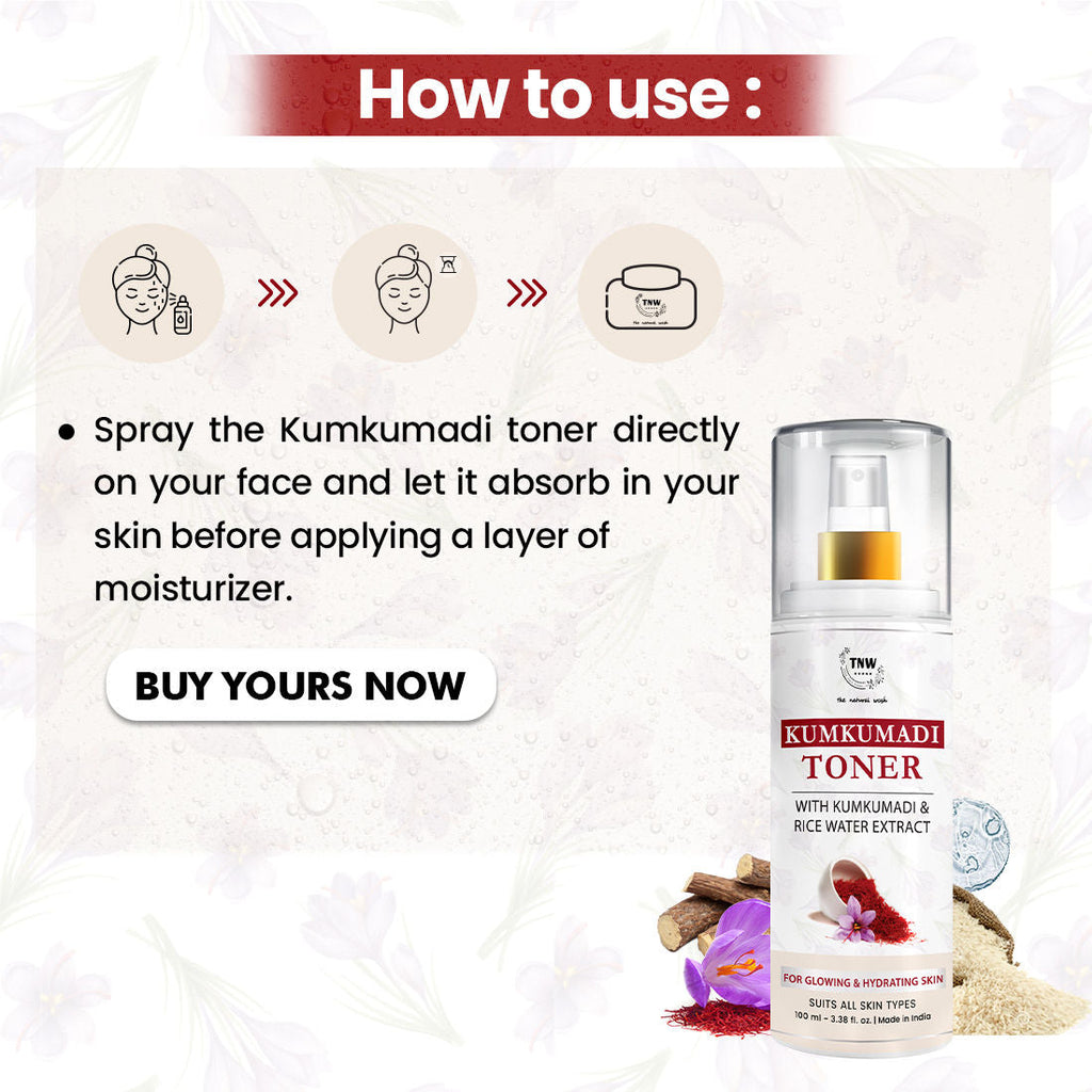 TNW The Natural Wash Kumkumadi Toner With Kumkumadi & Rice Water Extract For Glowing & Hydrating Skin