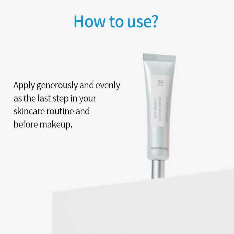 Thank You Farmer Korean Sun Essence SPF50+ PA+++ - Soothing Sunscreen with Aloe Vera