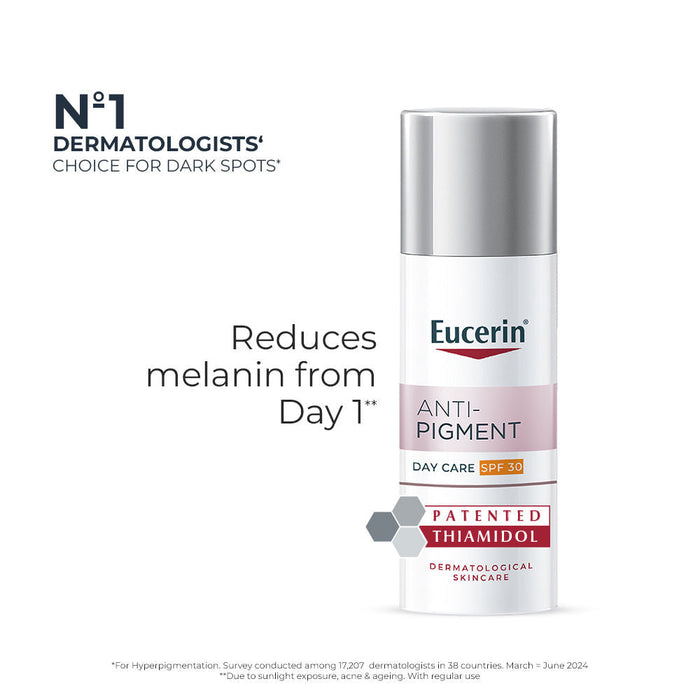 Eucerin Anti-Pigment Day Cream With Sunscreen SPF30 & Thiamidol Reduces And Prevents Dark Spots