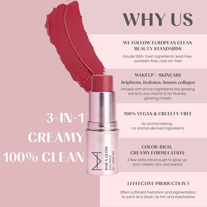 House Of Makeup Dab N Glow Easy-Blend Lip + Cheek Tint