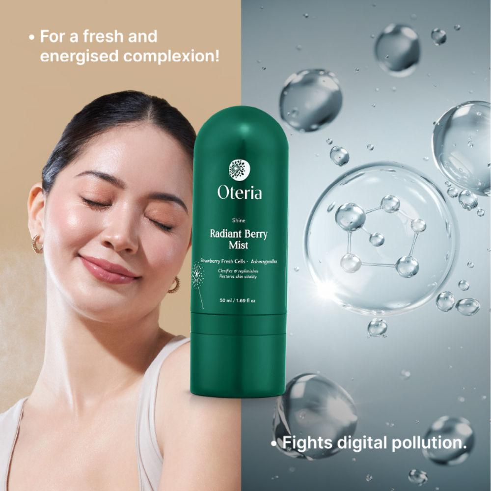 Oteria Berry Face Mist And Toner Vegan Fresh Strawberry Fruit Cells For Mid-day Skin Glow Unisex