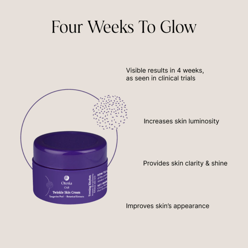 Oteria Twinkle Skin Cream With Tangerine Peel For Pigmentation And Dark Spots PM Routine