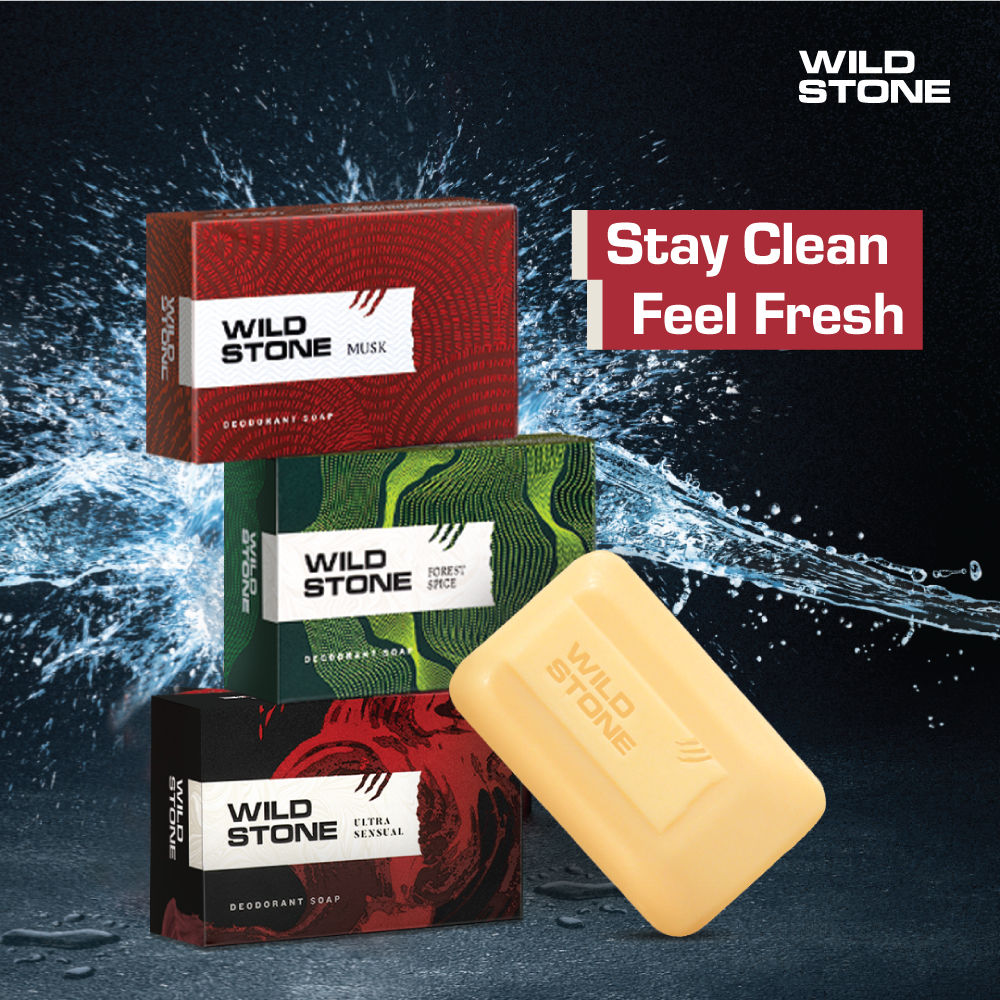 Wild Stone Ultra Sensual & forest Spice Soap for Men - Buy 3 Get 1 Free