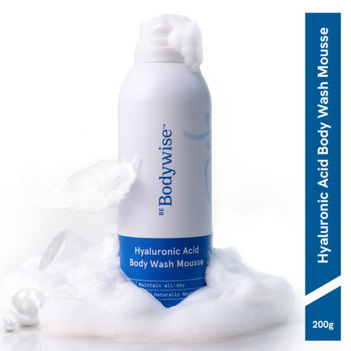 Be Bodywise 1% Hyaluronic Acid Body Wash Mousse for Dull & Dehydrated Skin - Upto 72H Moisturization