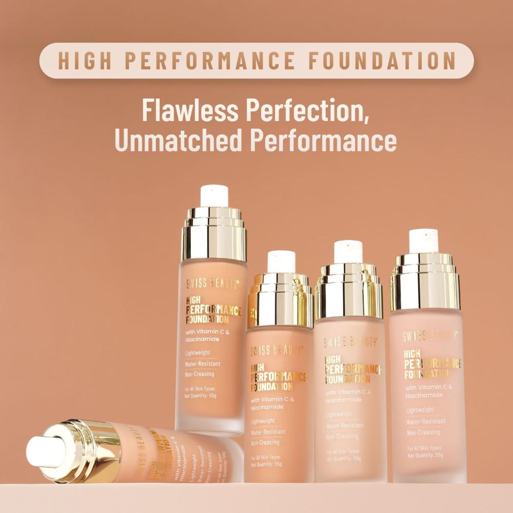 Swiss Beauty High Performance Foundation With Vitamin C & Niacinamide Light-Weight