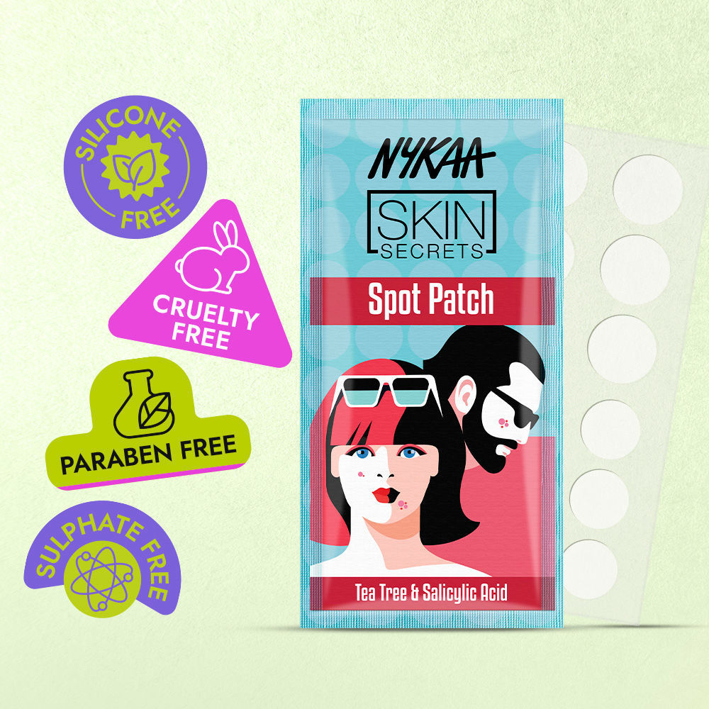 Nykaa Skin Secrets Tea Tree & Salicylic Acid Korean Acne Spot Patch-Fast Acne Healing (12 pcs)
