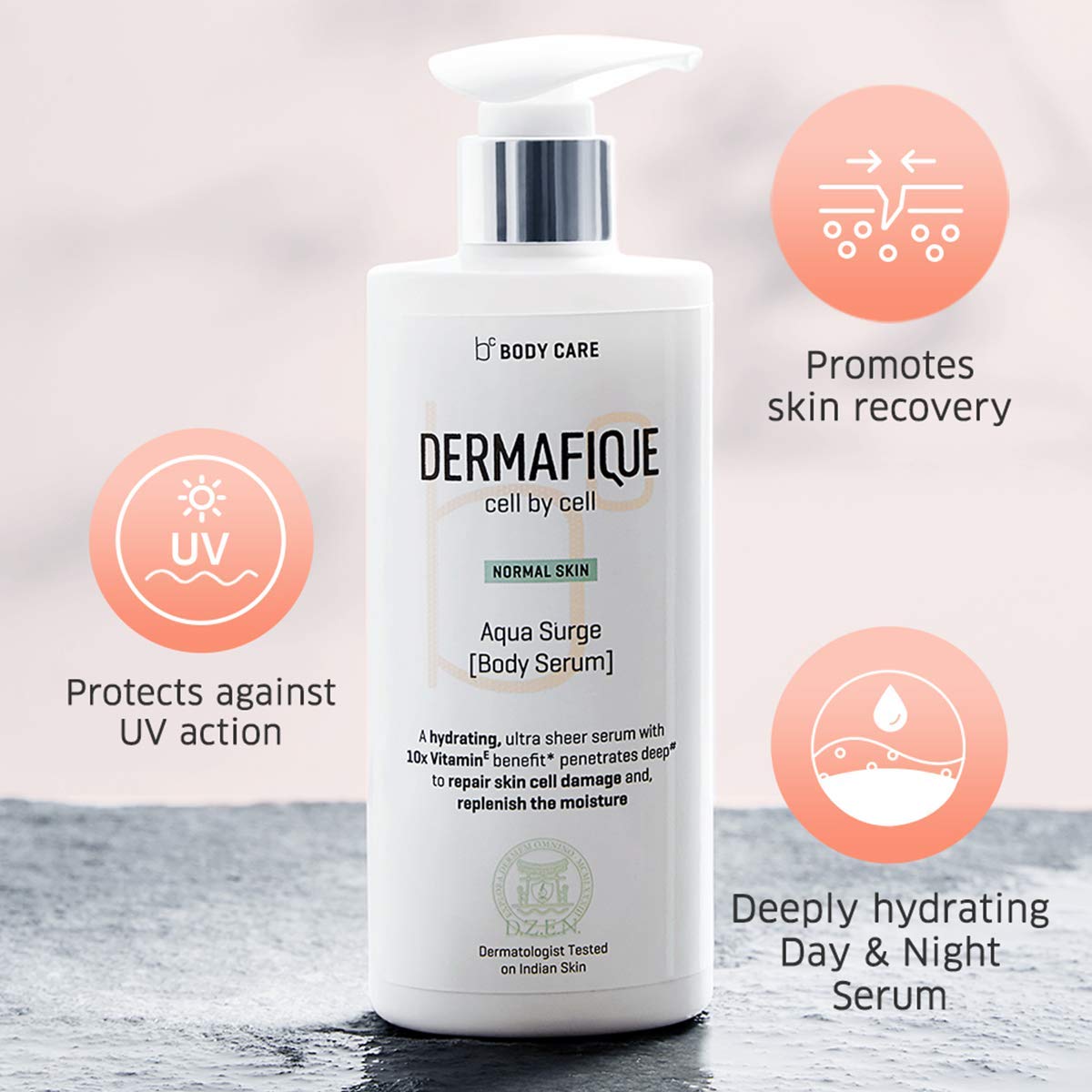 Dermafique Aqua Surge Body Lotion Serum For Luminous Skin, With 10X Vitamin E