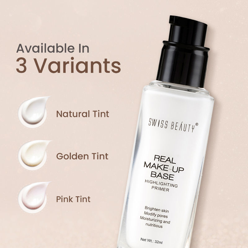 Swiss Beauty Real Make-Up Base Highlighting Primer , Brighten Skin , Modify Pore