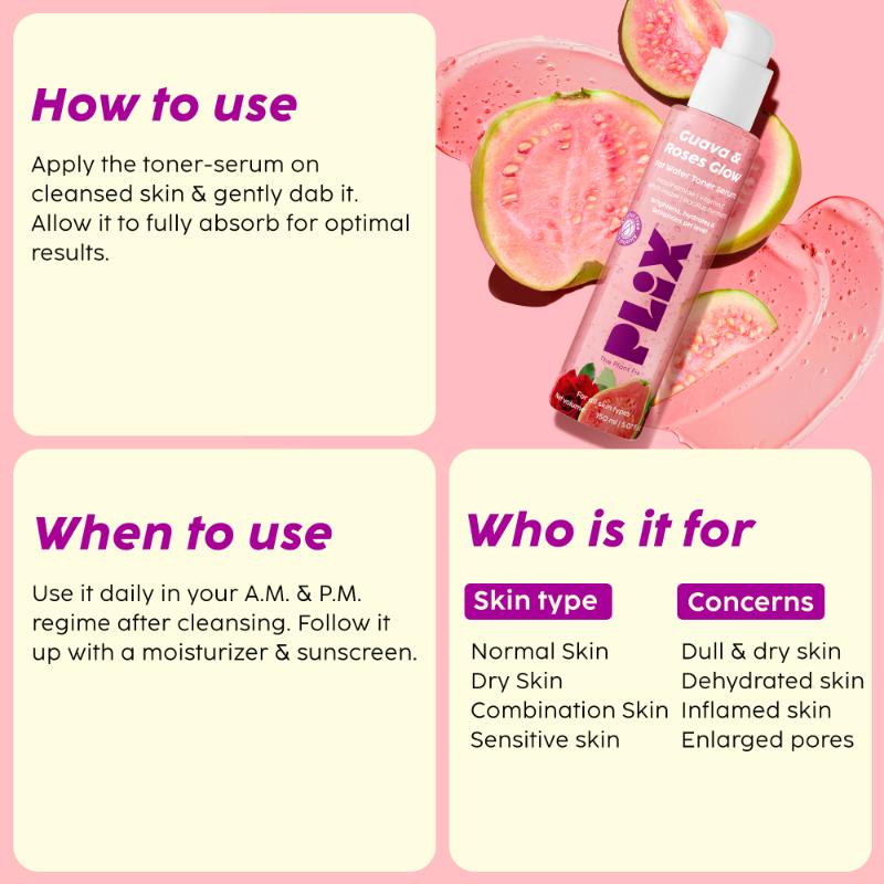 Plix Guava & Roses Glow Fat Water Toner Serum