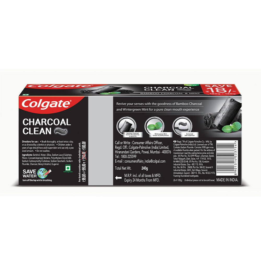 Colgate Charcoal Clean Toothpaste- Black Gel Paste