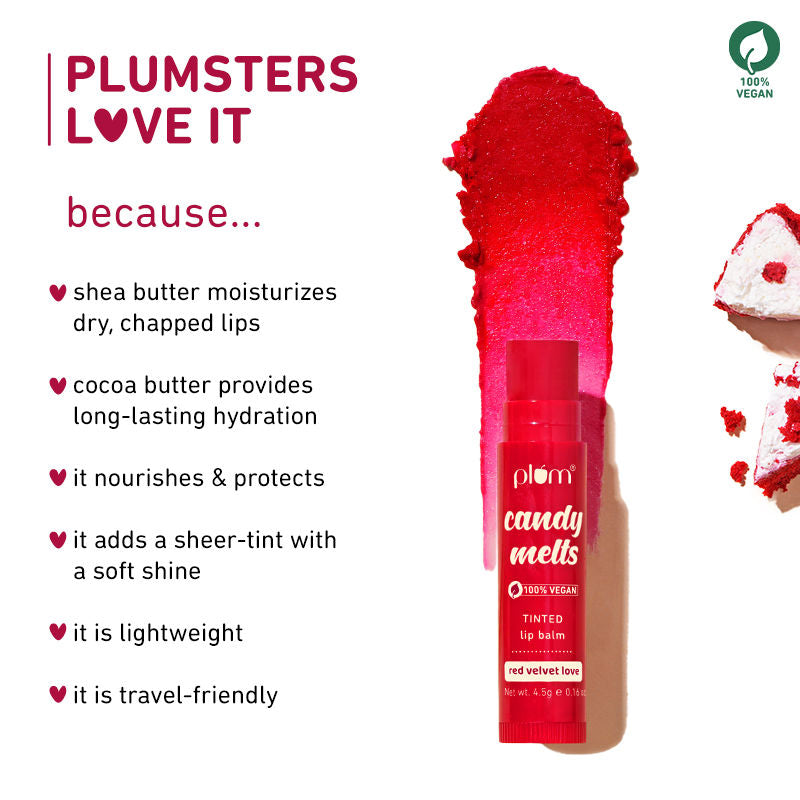 Plum Candy Melts Tinted Lip Balm - Strawberry Sorbet