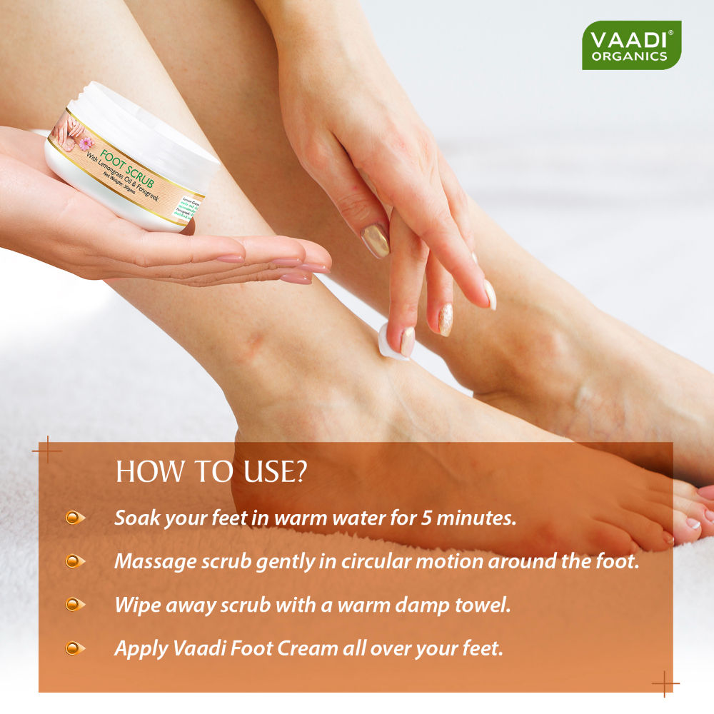 Vaadi Herbals Foot Scrub With Fenugreek & Lemongrass Oil