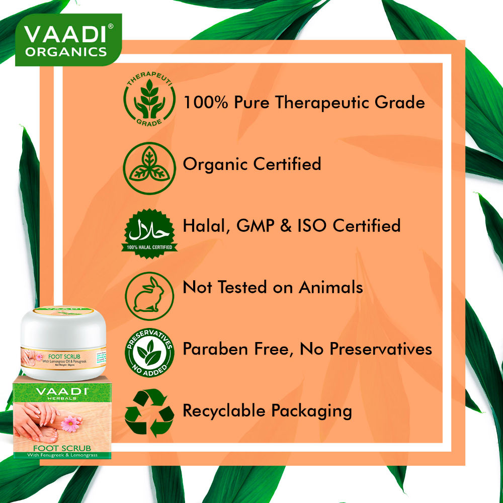 Vaadi Herbals Foot Scrub With Fenugreek & Lemongrass Oil
