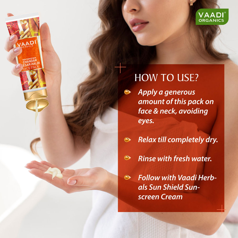 Vaadi Herbals Chandan Kesar Haldi Fairness Face Pack