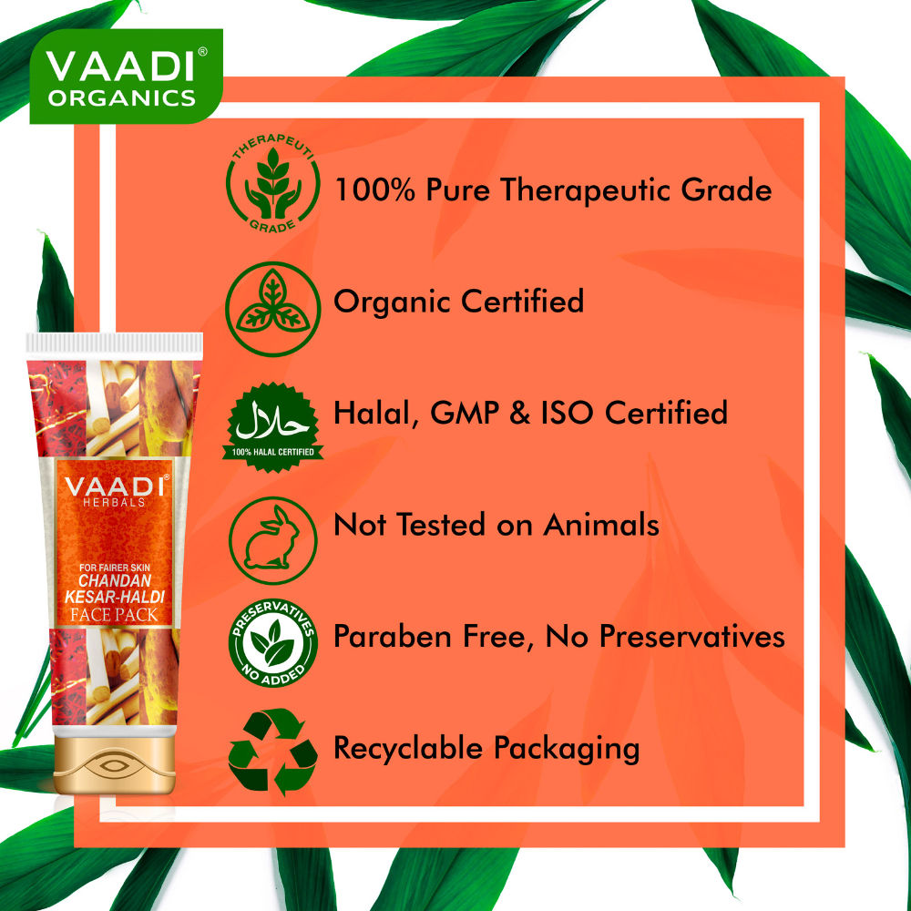 Vaadi Herbals Chandan Kesar Haldi Fairness Face Pack