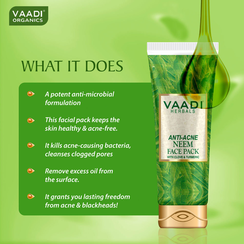 Vaadi Herbals Anti-Acne Neem Face Pack With Clove & Turmeric