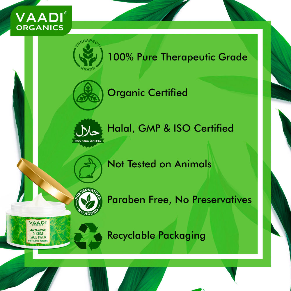 Vaadi Herbals Anti Acne Neem Face Pack With Clove And Turmeric