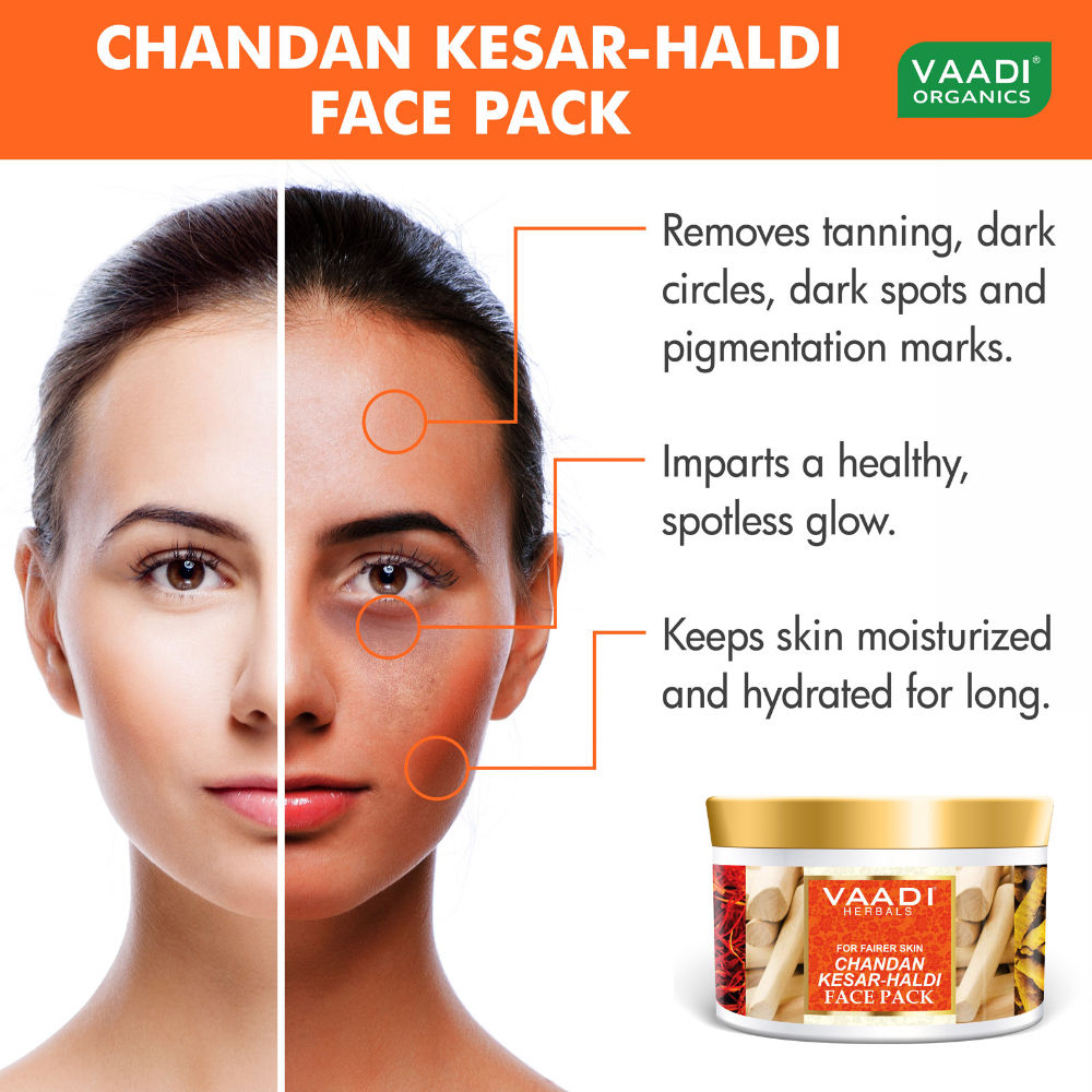 Vaadi Herbals Chandan Kesar Haldi Face Pack