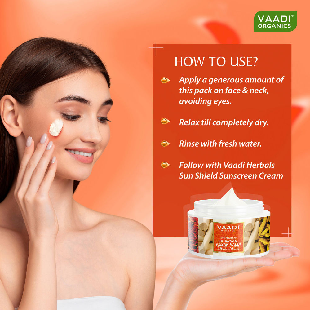Vaadi Herbals Chandan Kesar Haldi Face Pack