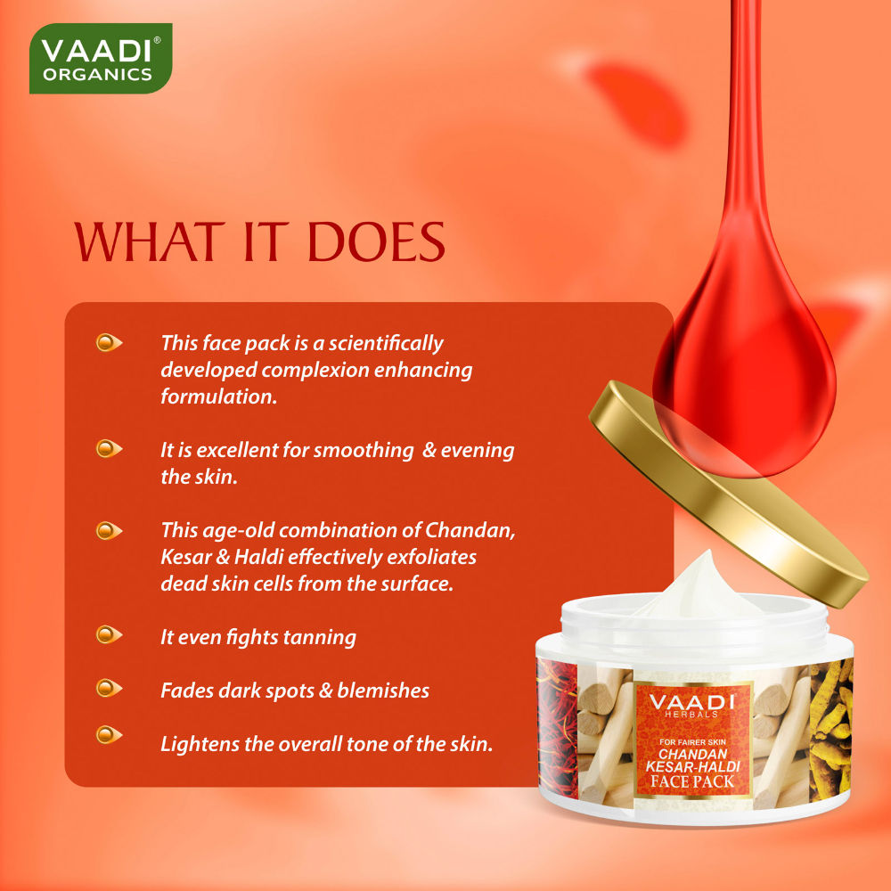 Vaadi Herbals Chandan Kesar Haldi Face Pack