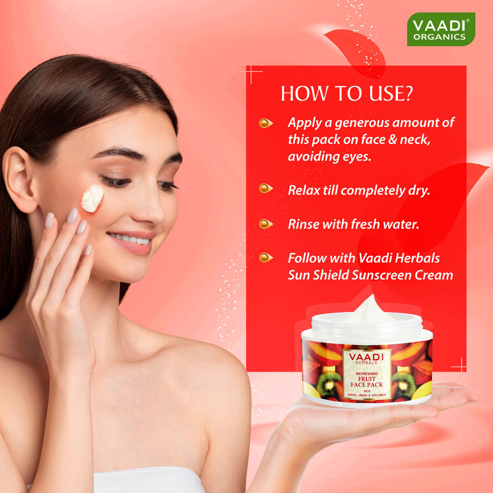 Vaadi Herbals Refreshing Fruit Face Pack With Apple Lemon & Cucumber