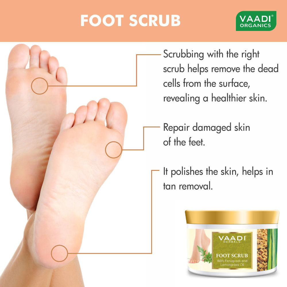 Vaadi Herbals Foot Scrub With Fenugreek & Lemongrass Oil