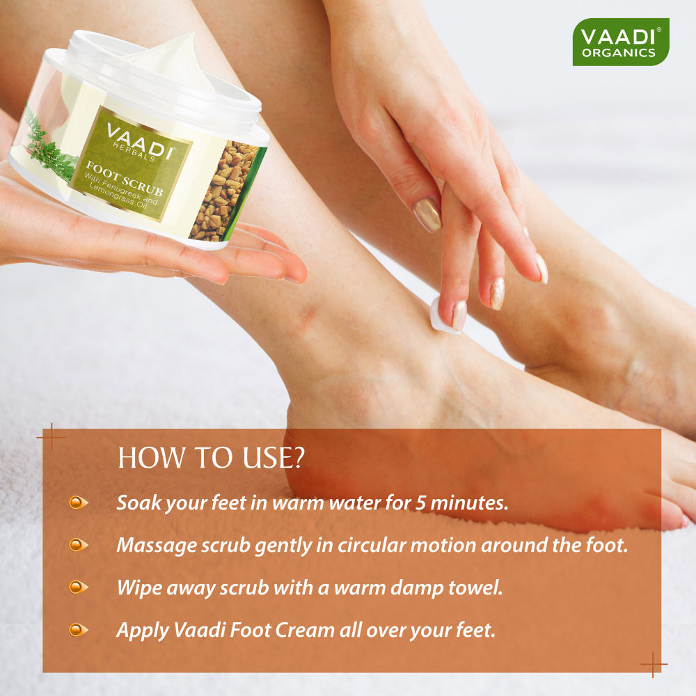 Vaadi Herbals Foot Scrub With Fenugreek & Lemongrass Oil